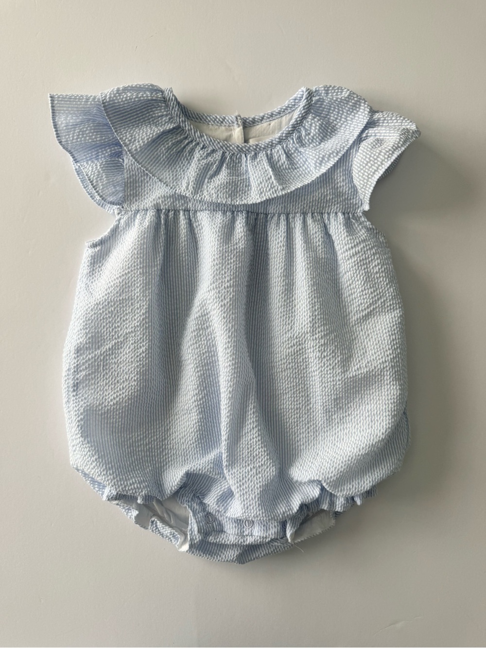 Cecil and Lou Seersucker Bubble Romper Size 2T